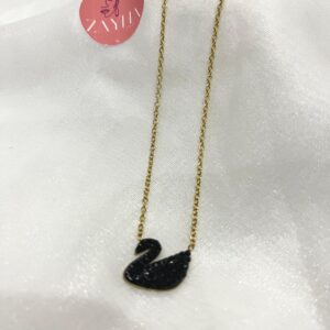 Midnight Swan Pendant