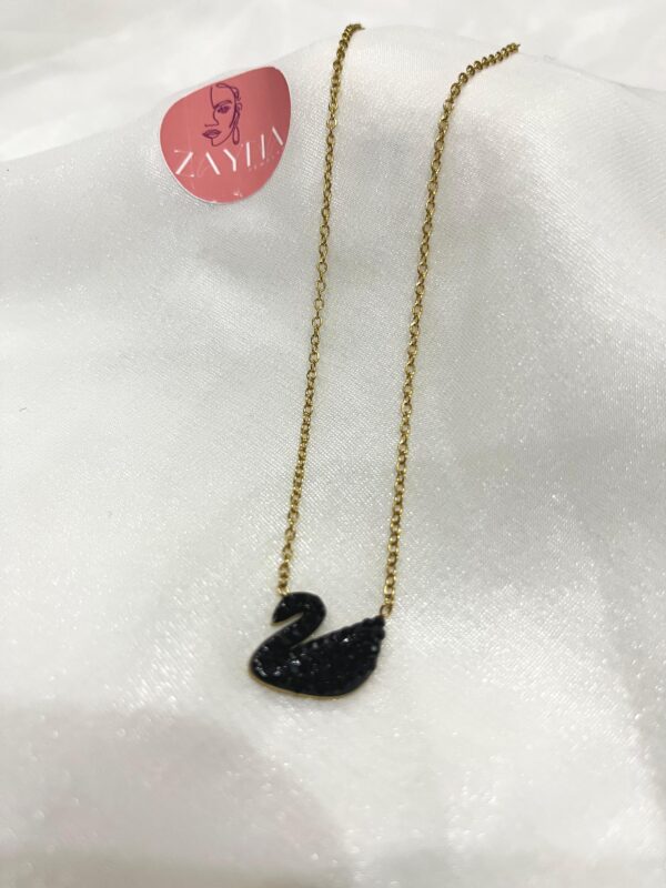 Midnight Swan Pendant