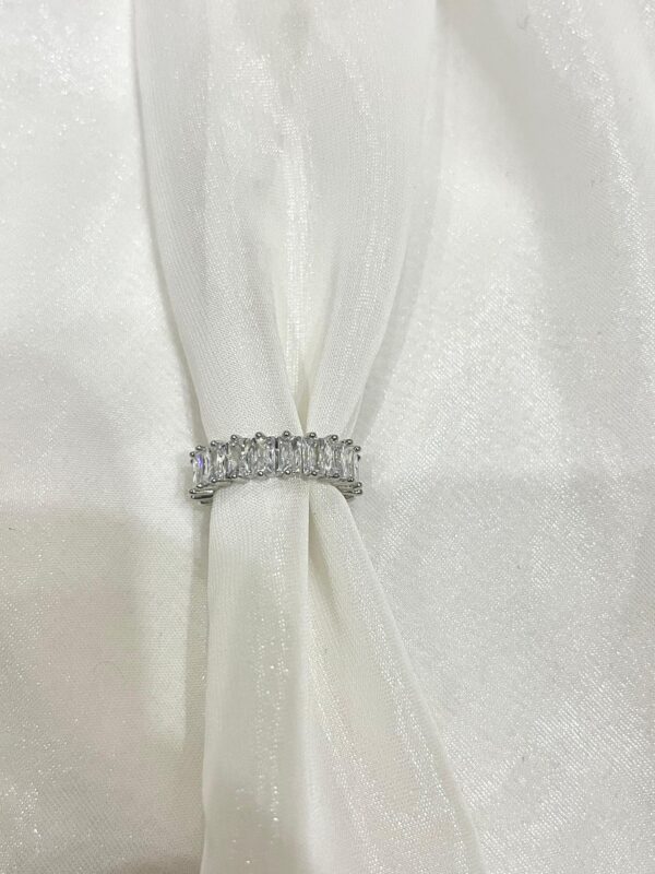 Rhodium Sterling Silver Ring