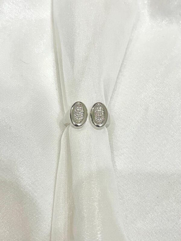 Silver-Drop Dainty Open Ring