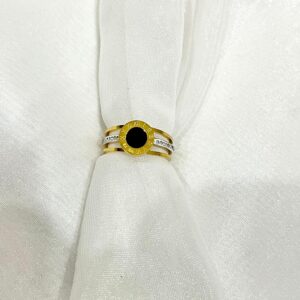 Roman Numeral rhinestone Golden Ring