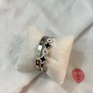 Silver Stainless Steel Bracelet set-1